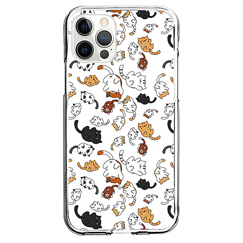 

Cat Animal Phone Case For Apple iPhone 12 iPhone 11 iPhone 12 Pro Max Unique Design Protective Case and Screen Protector Shockproof Back Cover TPU