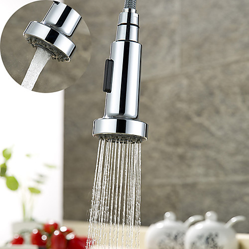 

Faucet Nozzle Multi-Function Silvery Replaceable Pull out Shower Spray Head ABS Plastic Material Adjustable to Spray and Centest Waterflow Mode