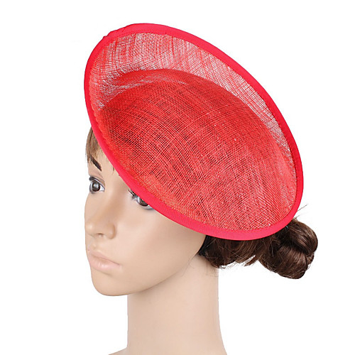

Linen / Cotton Blend Headdress with Solid 1 PC Party / Evening Headpiece