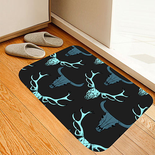

Skeleton Elk Bull Head Digital Printing Floor Mat Modern Bath Mats Nonwoven Memory Foam Novelty Bathroom