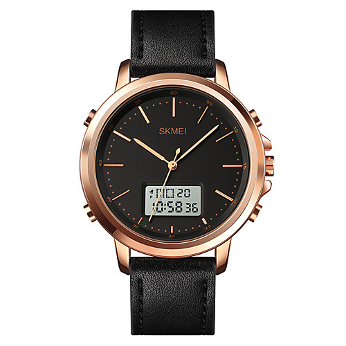 

SKMEI Men's Dress Watch Analog - Digital Digital Formal Style Modern Style Minimalist Water Resistant / Waterproof Calendar / date / day Chronograph / One Year / Genuine Leather