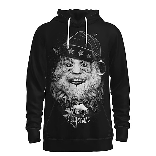 

Men's Pullover Hoodie Sweatshirt Print Graphic 3D Front Pocket Hooded Christmas Daily 3D Print 3D Print Christmas Hoodies Sweatshirts Long Sleeve Black