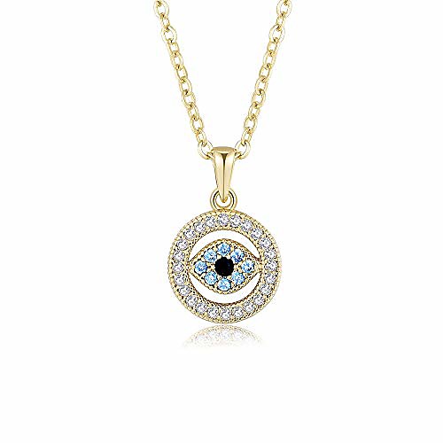 

evil eye pendant necklace lucky jewelry gold plated chain for women girls valentine's day party special days