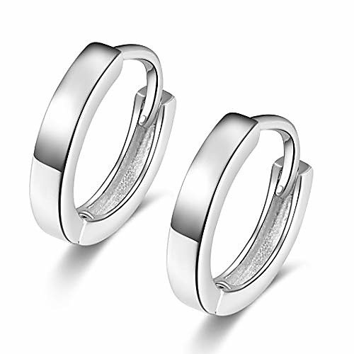 

huggie hoop earrings small tiny helix cartilage earrings hole lobe piercing sleeper earrings for men women 8mm 925 sterling silver