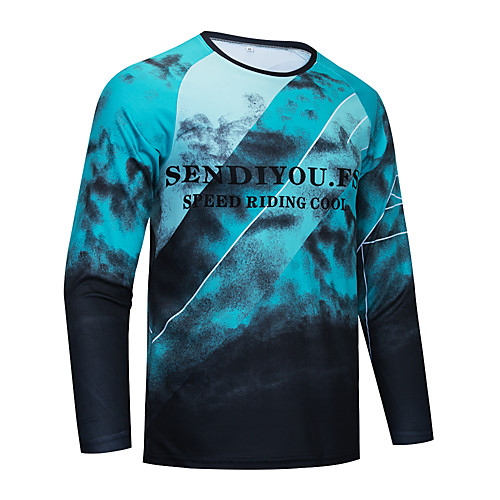 

Women's Men's Long Sleeve Cycling Jersey Downhill Jersey Dirt Bike Jersey Black / Silver Red / White Black / Red Stripes Skull Animal Bike Jersey Top Mountain Bike MTB Road Bike Cycling Breathable