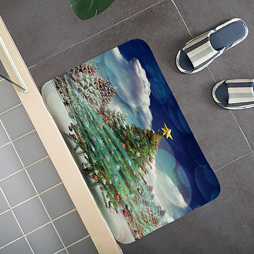 

Christmas Santa Claus Holiday Party Christmas Tree Elk Snowflake Candle Gift Firepla Pattern Rug Door Mat Hallway Carpets Area Rugs for Bedroom Living Room Carpet Kitchen Bathroom Anti-Slip Floor Mats
