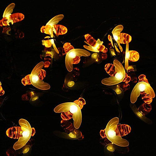 

Outdoor Solar Bee String Lights Outdoor Honeybee Fairy Lights with 8 Lighting Modes Waterproof Solar Bumble Bee Lights for Patio Yard Garden Grass Wedding Christmas Party Decor Garden Light