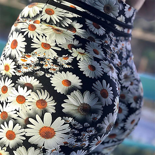 

Women's Sporty Breathable Outdoor Daily Pants Leggings Pants Rainbow Dot Full Length Drawstring Print Red Yellow