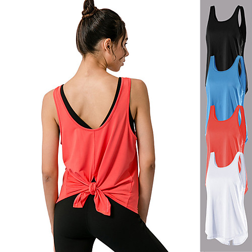 

YUERLIAN Women's Long Sleeve Running Tank Top Athleisure Wear Singlet Top Athletic Athleisure Summer Moisture Wicking Breathable Soft Fitness Gym Workout Running Jogging Training Sportswear Solid