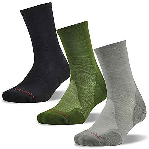 

outdoors socks, unisex hiking socks antibacterial professional athletic merino winter warm socks best christmas gifts socks cuhsion running hiking boot socks, 3 pack multicolored, medium