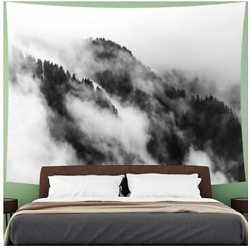 

Wall Tapestry Art Deco Blanket Curtain Picnic Table Cloth Hanging Home Bedroom Living Room Dormitory Decoration Polyester Fiber Mountain Range