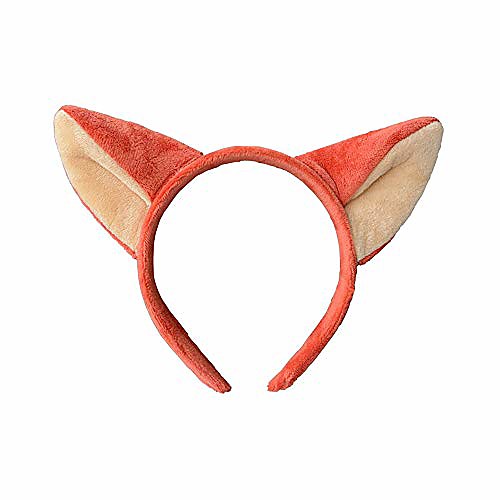 

headband fox ears head hoop animal style adorable cute soft fluffy hairband for kids children girls boys costume children's day halloween christmas (fox)