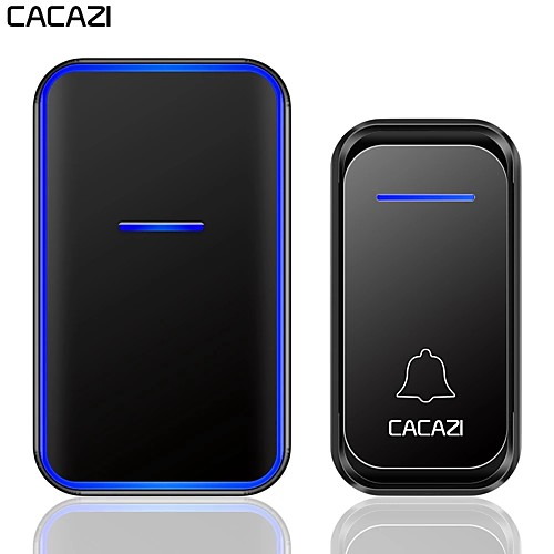 

CACAZI Home Welcome Wireless Doorbell Waterproof 300M Remote 1 Button 1 Receiver Smart Calling Door Bell