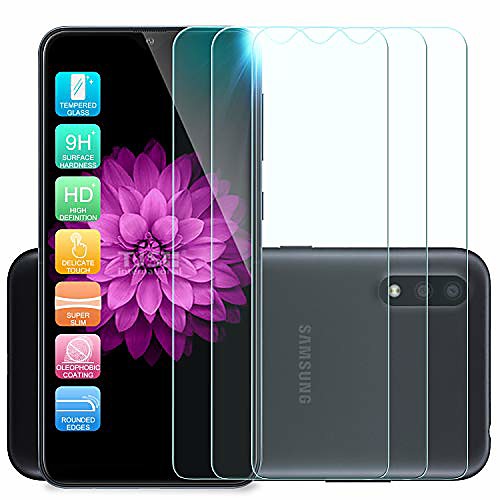 

[3-pack] compatible with samsung galaxy a01 [screen coverage][tempered glass] case friendly screen protector anti-fingerprint, bubble free, anti-scratch, shatterproof (clear)