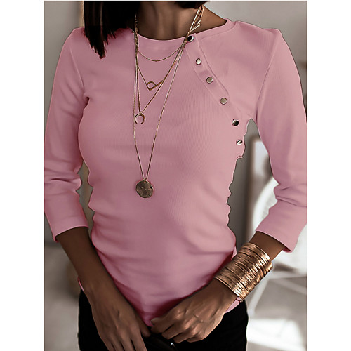 

Women's Stylish Solid Color Pullover Long Sleeve Sweater Cardigans Crew Neck Summer White Black Blushing Pink