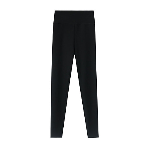 

Women's Basic Streetwear Comfort Daily Going out Leggings Pants Solid Colored Ankle-Length Black