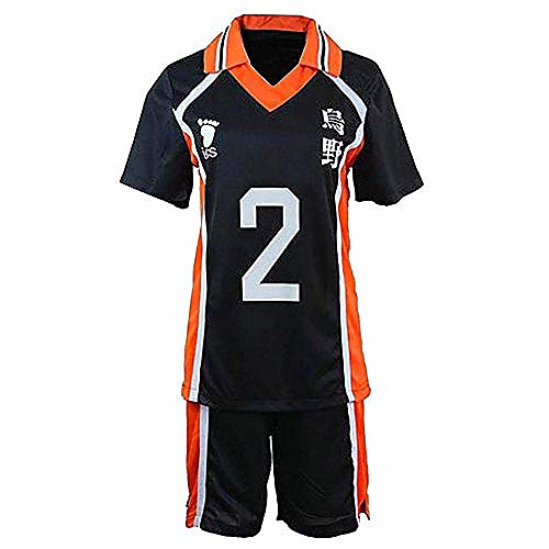 

haikyuu!! karasuno high school uniform tobio kageyama suit shouyou hinata cosplay costume shirt and shorts (large, color 2)