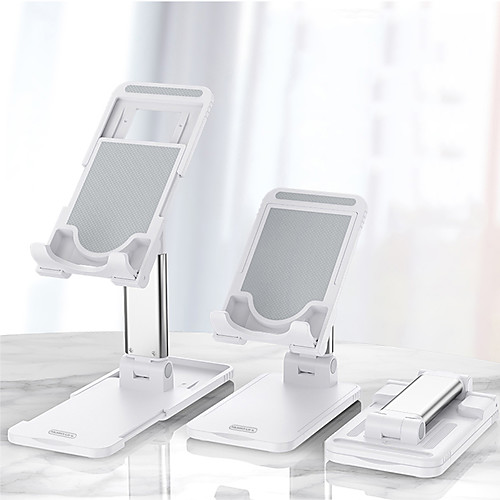 

Cell Phone Stand for Desk Foldable Desktop Phone Stand Adjustable Base Height and Angle Phone Holder Aluminum Metal Stand Compatible with iPhone 12 11 Samsung S21 S20 Huawei Xiaomi/iPad/Kindle/Tablet
