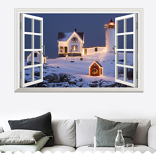 

Landscape Wall Stickers Living Room, Removable PVC Home Decoration Wall Decal