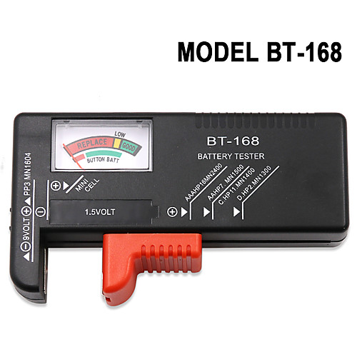 

BT-168 AA/AAA/C/D/9V/1.5V batteries Universal Button Cell Battery Colour Coded Meter Indicate Volt Tester Checker BT168 Power