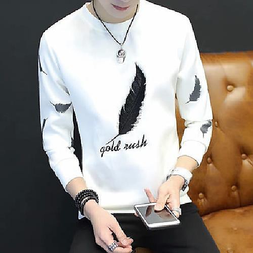

men's tommy jeans graphic long sleeve t shirt, bright white-pt, sm