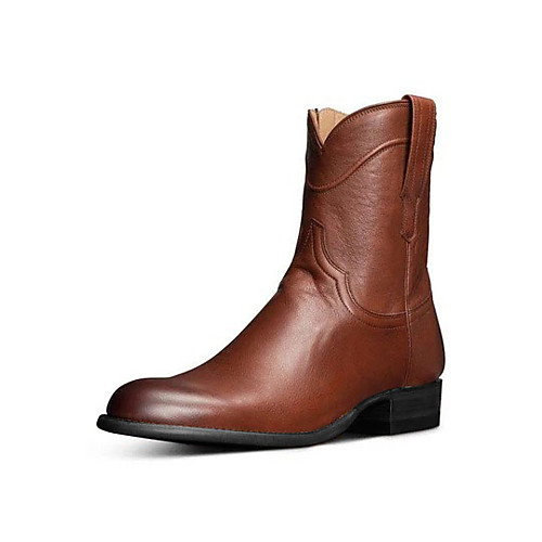 

Men's Boots Cowboy Western Boots Work Boots Daily PU Light Brown Dark Brown Black Summer