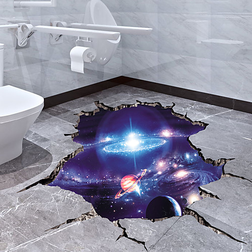 

Cosmic Galaxy Wall Decals 3D Magic Milky Way Outer Space Satellite Planet Stickers Murals Wallpaper for Home Decor Floor Ceiling Living Room Kids Room 1pc 6440cm