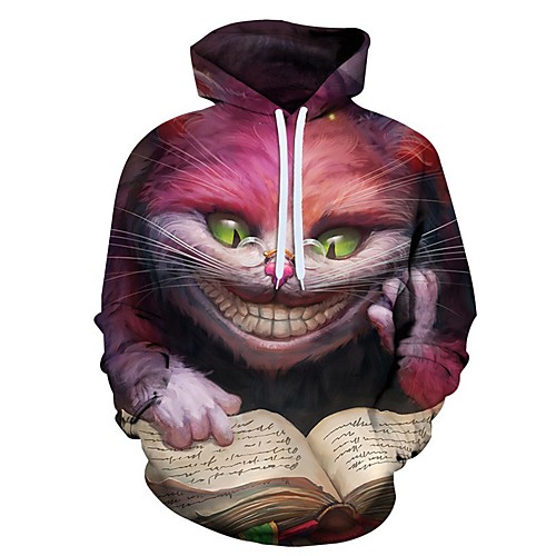 

Men's Pullover Hoodie Sweatshirt Graphic Ugly Christmas Animal Hooded Christmas 3D Print Christmas Hoodies Sweatshirts Long Sleeve Fuchsia Khaki Brown
