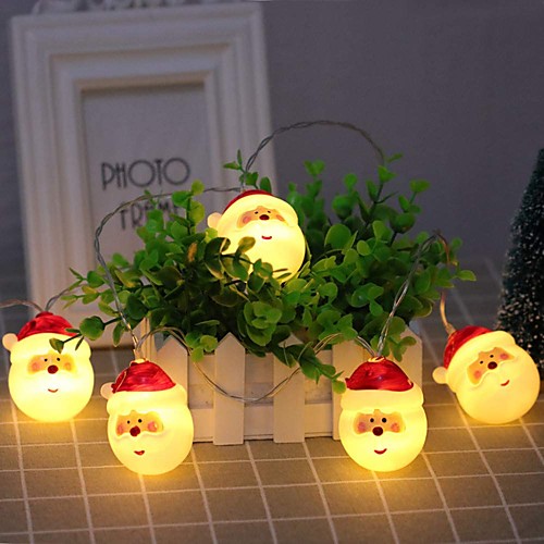 

Christmas Decoration String Lights 3M 20 LEDs Waterproof Santa Claus LED Lights 1.5M 10 LEDs for Christmas Tree Indoor Outdoor Decoration with Christmas Ornaments Décor