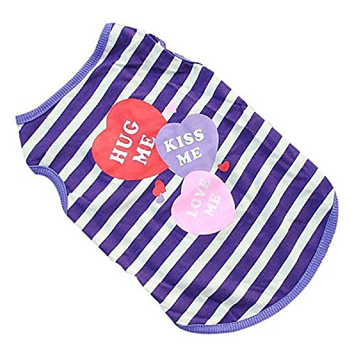 

pet shirt,wakeu small dog boy clothes patten vest puppy summer apparel (m, purple)