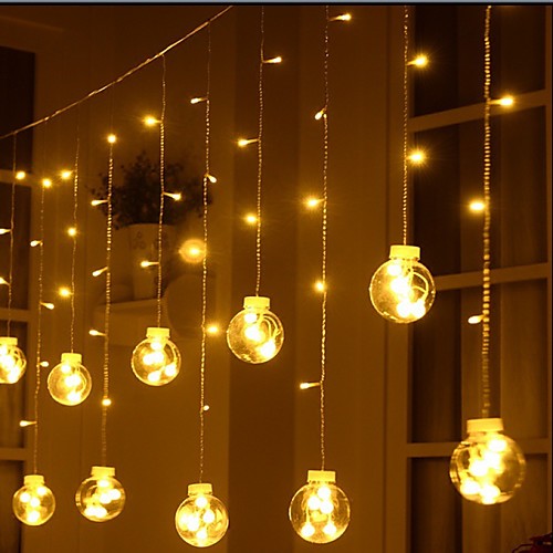 

Round Ball LED Lighting Chain Wish Orbs Christmas Wedding Ins Decorative Small Colored Lights Flashing Lights Curtain Lights Hanging Lights
