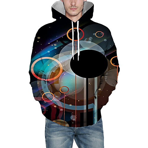 

Men's Pullover Hoodie Sweatshirt Graphic Abstract 3D Front Pocket Hooded Daily 3D Print 3D Print Casual Hoodies Sweatshirts Long Sleeve Light Blue