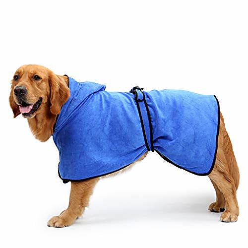 

strong absorbent dog towel bath robe softcomfortable and breathable, quick-drying and non-fading, suitable for pets (color : blue, size : s)