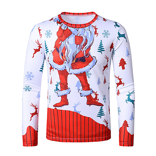 

Inspired by Christmas Santa Claus T-shirt Polyester / Cotton Blend Print Printing Hoodie For Women's / Men's