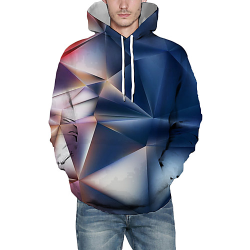 

Men's Pullover Hoodie Sweatshirt Graphic Abstract 3D Front Pocket Hooded Daily 3D Print 3D Print Casual Hoodies Sweatshirts Long Sleeve Rainbow