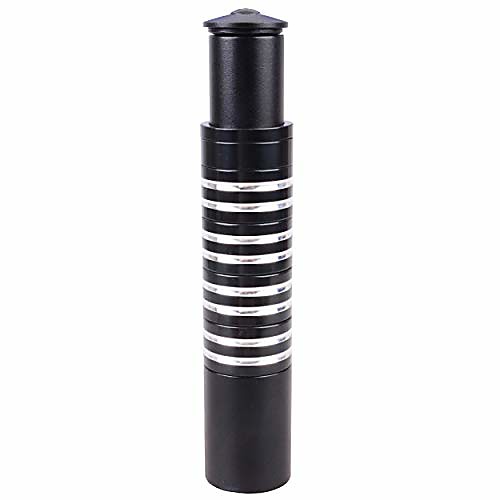 

bike mtb fork stem extender bicycle handlebar riser adaptor aluminium alloy head up adapter flexible easy installation suitable for mountain bike, road bike (black - super long version)