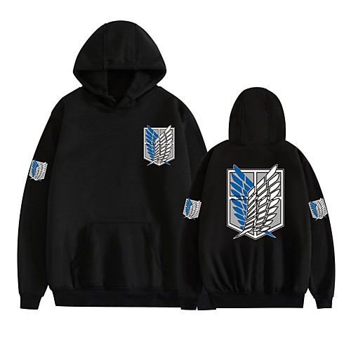 

Inspired by Attack on Titan Mikasa Ackermann Cosplay Costume Hoodie Polyester / Cotton Blend Graphic Printing Harajuku Graphic Hoodie For Women's / Men's