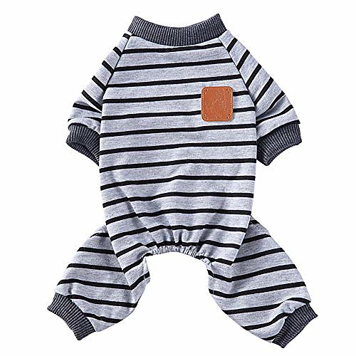 

pet pajamas stripe for small dogs jumpsuit pajamas cotton dog clothes pajamas dog jumpsuit stripe dog t shirts pet dog pajamas clothes for small dogs cat