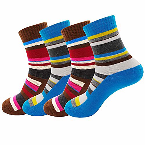 

1pcs women hiking walking socks - uk size 2-7, anti blisters, soft, warm, comfortable, breathable nature cotton padded, fit well for outdoor sports athletic running trekking golf yoga camping