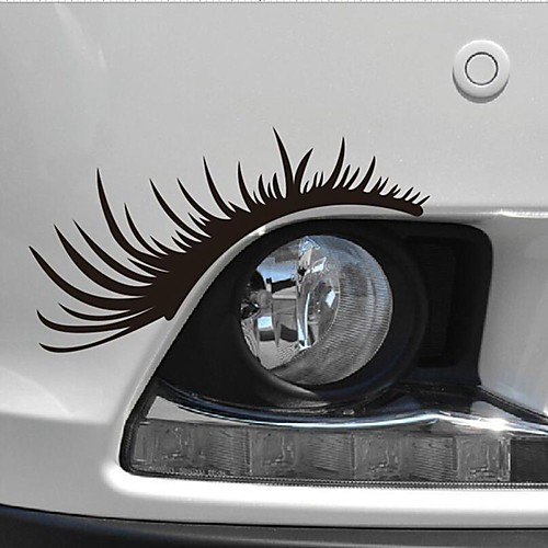 

1Pair 3D Charming Eyelashes car Sticker Fake Eye Lash Car Headlight Funny Decals Door Window Vinyl Waterproof Product 25x11CM