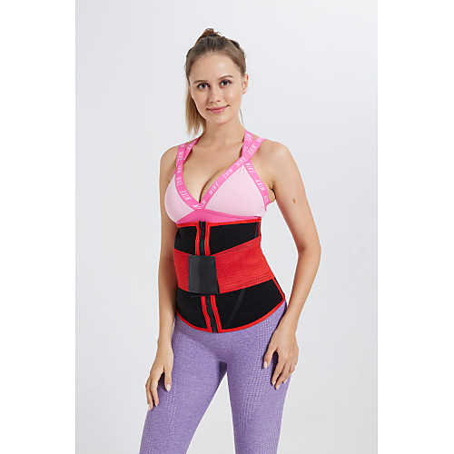 

Neoprene Waist Trainer Shaper Slimming Belt Sports Velvet Flocked Elastic Neoprene Yoga Gym Workout Leisure Decompression Sports Adjustable Zipper Non Toxic Stretchy Durable Tummy Control Support For