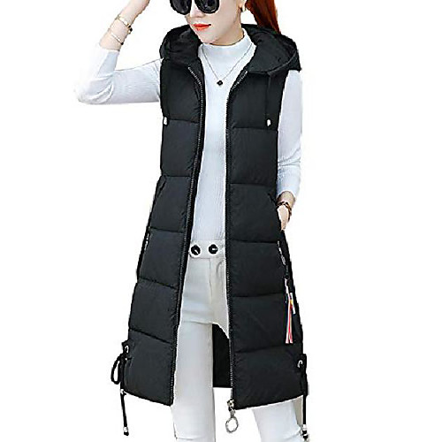 

Women's Down Outdoor clothing Fall & Winter Long Coat Slim Fit Chic & Modern Jacket 3/4 Length Sleeve Solid Color Modern Style ArmyGreen Yellow / Cotton