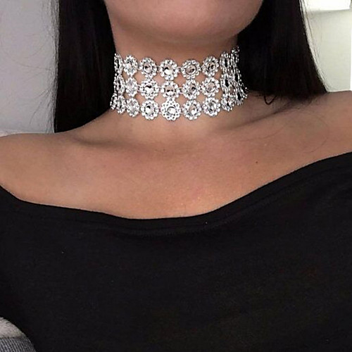 

Women's Choker Necklace Fashion Punk European Alloy Silver 30 cm Necklace Jewelry 1pc For Party Evening Masquerade Birthday Party Festival
