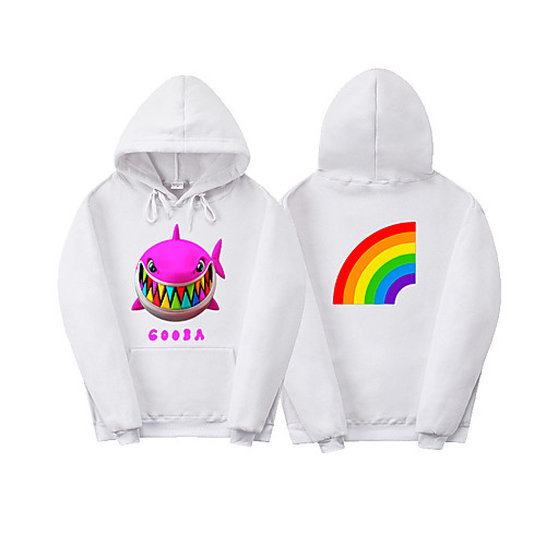 

rapper 6ix9ine hoodies gooba hoodie long sleeve velvet warm soft hooded pullovers sweatshirts (black,xs)