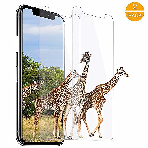 

screen protector compatible with iphone xs max, tempered glass screen protector 6.5 inch [2 packs]