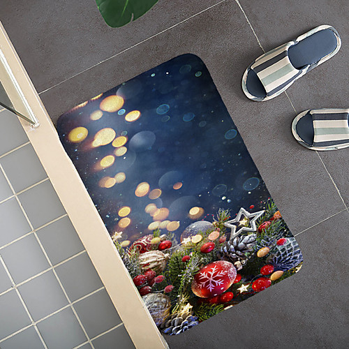 

Christmas Santa Claus Holiday Party Christmas Tree Elk Snowflake Candle Gift Firepla Pattern Rug Door Mat Hallway Carpets Area Rugs for Bedroom Living Room Carpet Kitchen Bathroom Anti-Slip Floor Mats