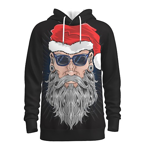 

Men's Pullover Hoodie Sweatshirt Print Graphic 3D Front Pocket Hooded Christmas Daily 3D Print 3D Print Christmas Hoodies Sweatshirts Long Sleeve Black