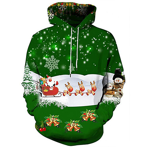 

Men's Pullover Hoodie Sweatshirt 3D Hoodies Set Cat Graphic 3D Hooded Christmas 3D Print Casual Christmas Hoodies Sweatshirts Long Sleeve Loose Green