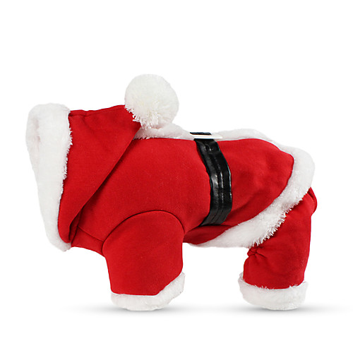 

Dog Cat Costume Christmas Costume Santa Claus Elk Snowman Santa Claus Cosplay Classic Funny Christmas Party Winter Dog Clothes Puppy Clothes Dog Outfits Breathable Red Costume for Girl and Boy Dog