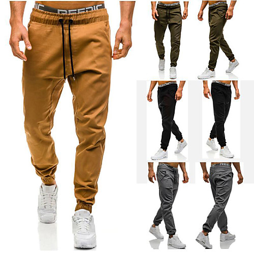

Men's Sweatpants Joggers Jogger Pants Street Bottoms Winter Fitness Gym Workout Running Training Exercise Breathable Soft Sweat wicking Sport Solid Colored Black Army Green Grey Khaki / Micro-elastic